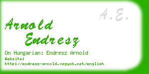 arnold endresz business card